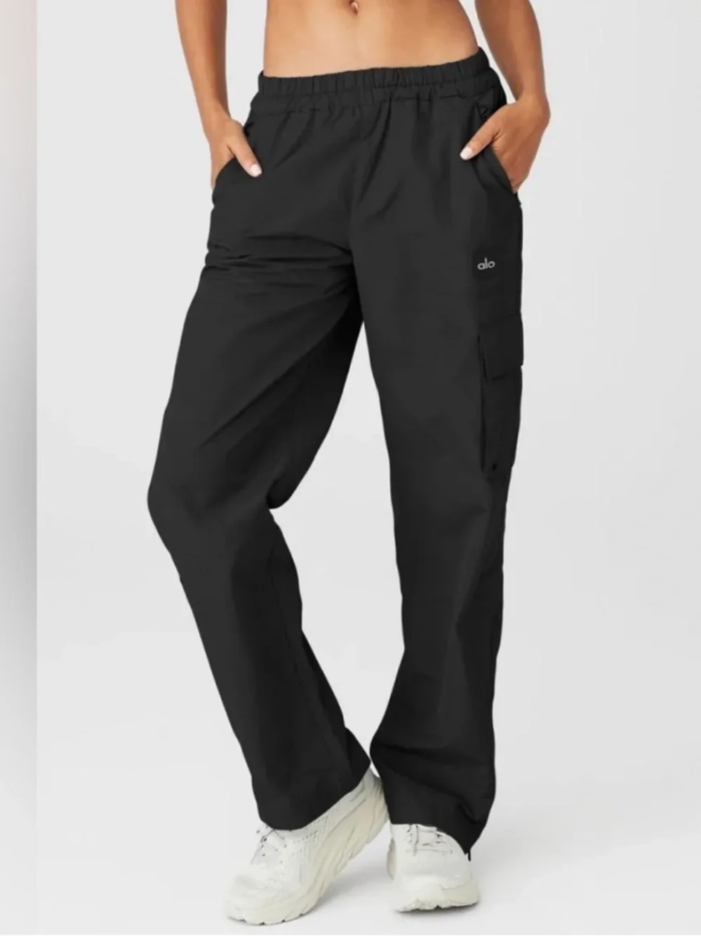 ALO Yoga International Wide Leg City Pant in Black - XS